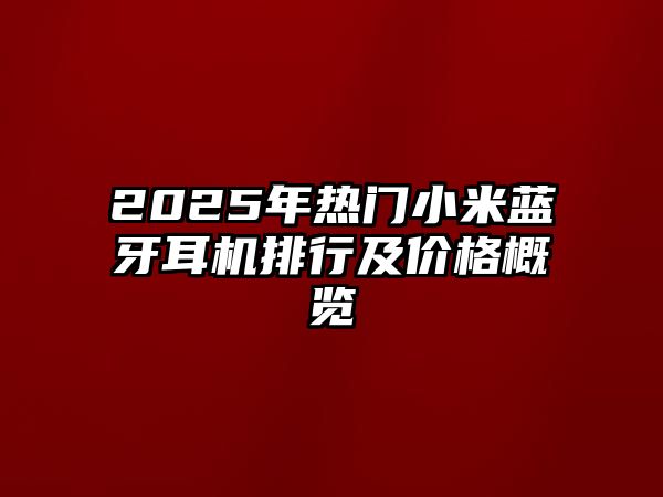 2025年熱門小米藍(lán)牙耳機(jī)排行及價(jià)格概覽
