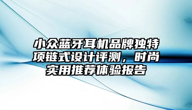 小眾藍(lán)牙耳機(jī)品牌獨(dú)特項(xiàng)鏈?zhǔn)皆O(shè)計(jì)評(píng)測(cè)，時(shí)尚實(shí)用推薦體驗(yàn)報(bào)告
