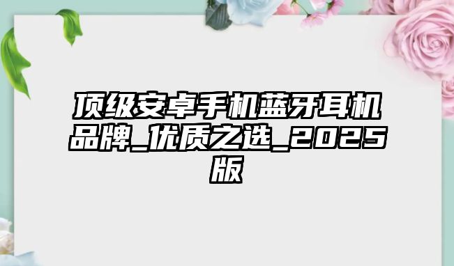 頂級安卓手機藍牙耳機品牌_優(yōu)質(zhì)之選_2025版