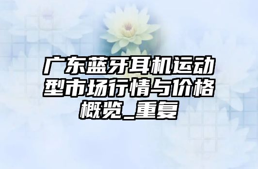 廣東藍牙耳機運動型市場行情與價格概覽_重復(fù)