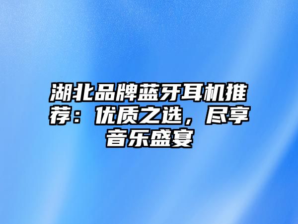 湖北品牌藍(lán)牙耳機(jī)推薦：優(yōu)質(zhì)之選，盡享音樂盛宴